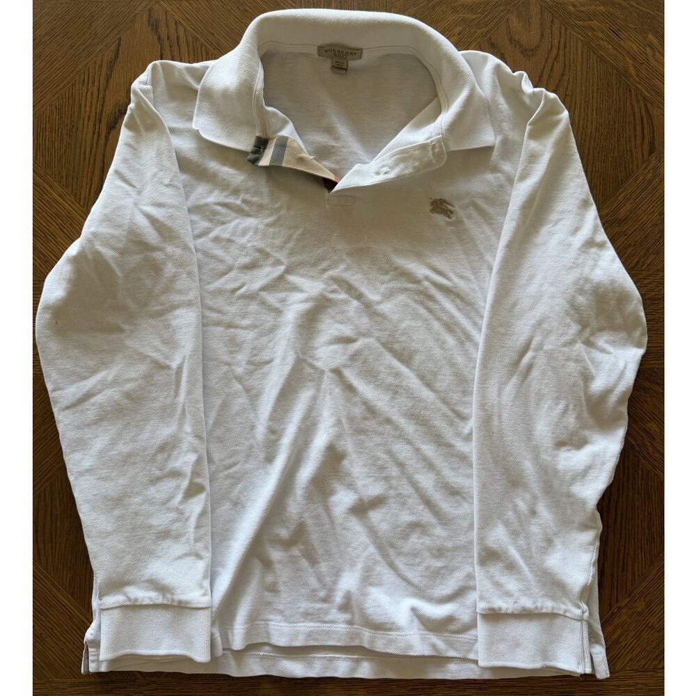 Burberry Brit Long Sleeve Polo White L Nova Check